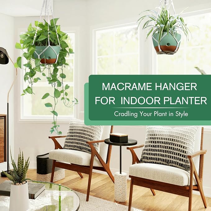 Set of 2-8 Inch Hanging Planters - Image 2