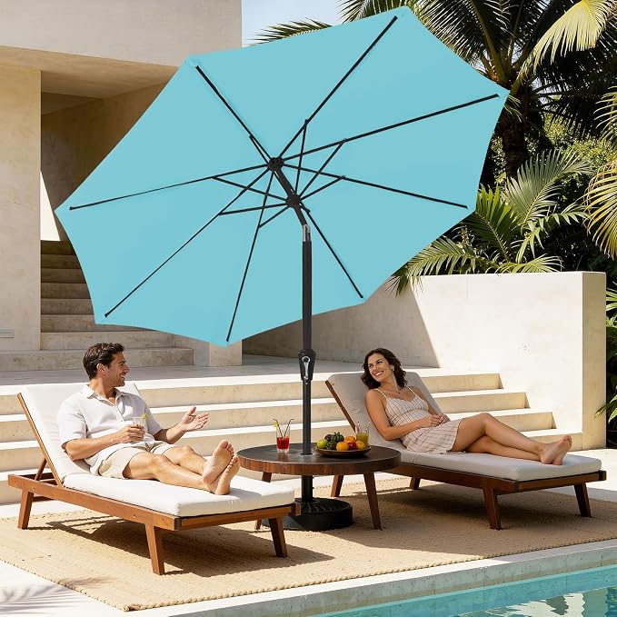 MEWAY 9ft Patio Umbrella Outdoor Table Umbrellas - Image 3