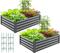 Quictent Galvanized Raised Garden Bed 4x3x1 Ft Metal Planter Box by QUICTENT