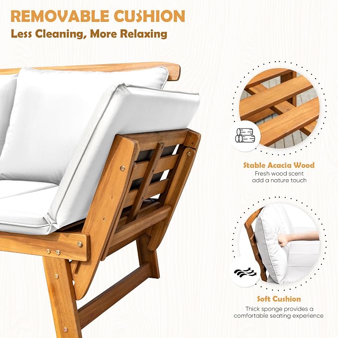 Greesum Patio Convertible Couch Sofa Bed - Image 6