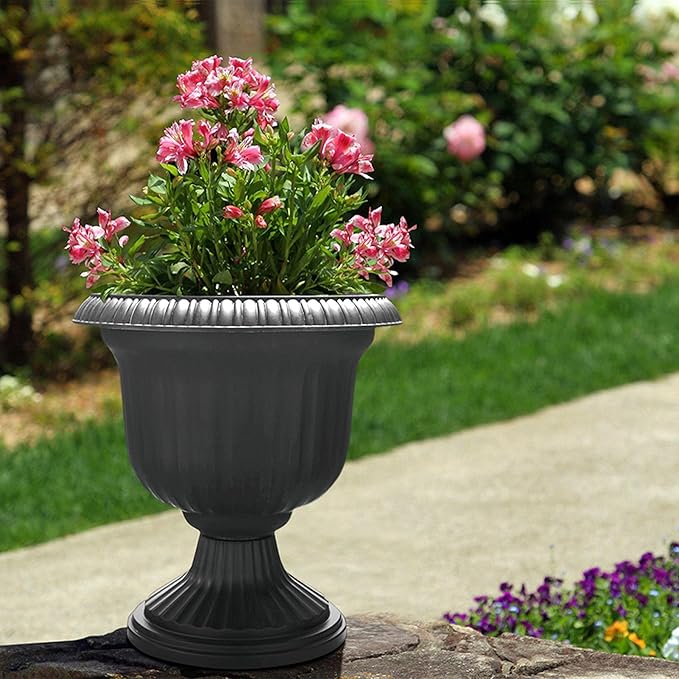 Southern Patio 2 Pack Utopian Urn Planter, Large 14 Inch Outdoor Pot, - Image 4