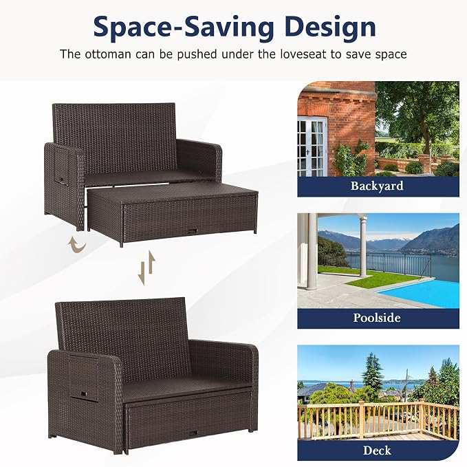 RELAX4LIFE Wicker Patio Outdoor Daybed - Image 8