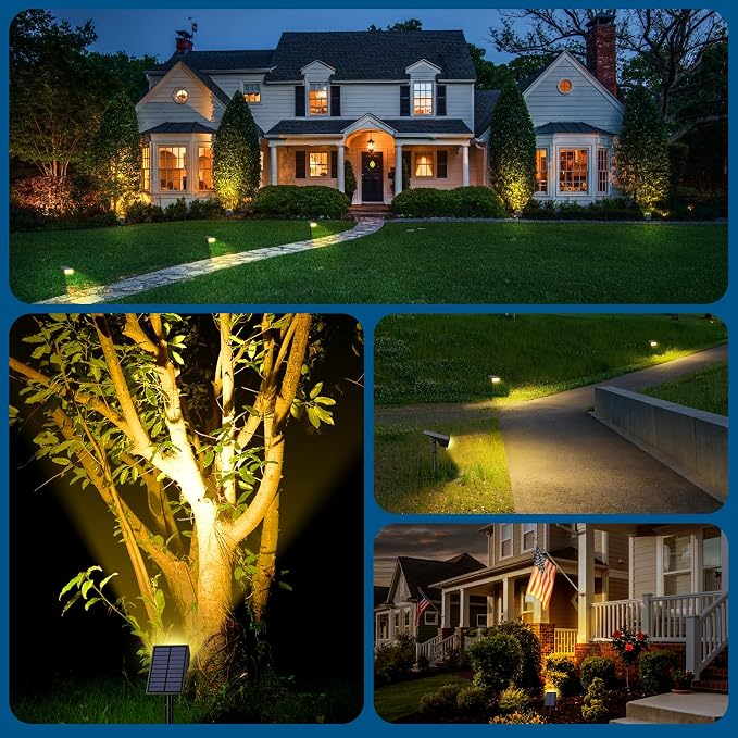 Solar Spot Lights Outdoor Waterproof IP65, Bright LEDs Solar Landscape Lighting - Image 6