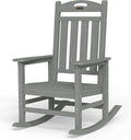 Oversized Rocking Chair Outdoor, High Back Porch Rocker Chair, HDPE All Weather by Suunyn