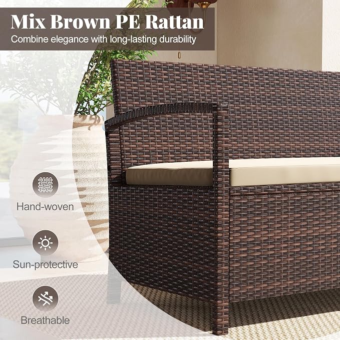 Tangkula 42 Gallon Outdoor Bench - Image 6