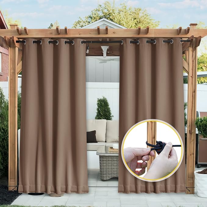 NICETOWN 2 Panels Outdoor Curtains - Image 8