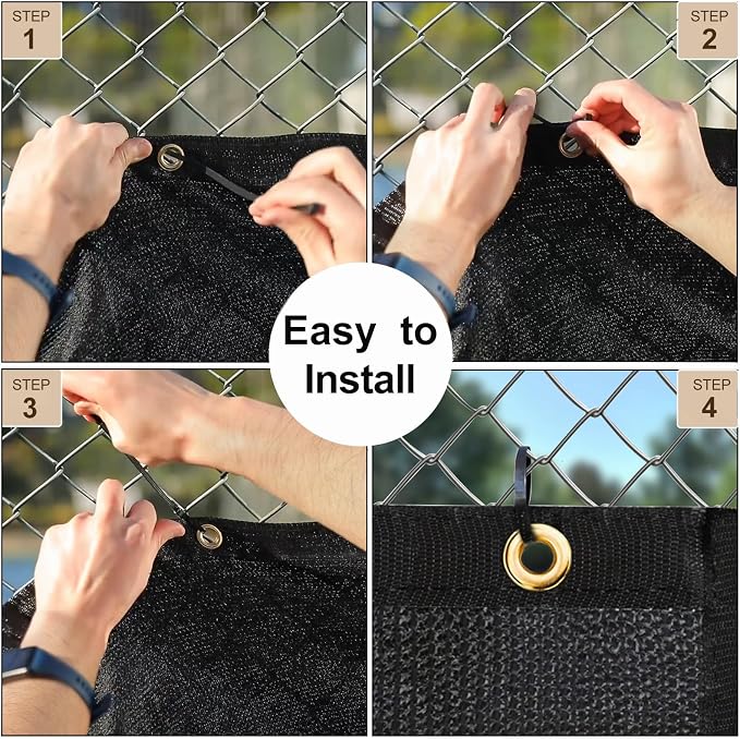 UPGRADE Privacy Screen 3' x 16' Fence Commercial Shade Cover - Image 5