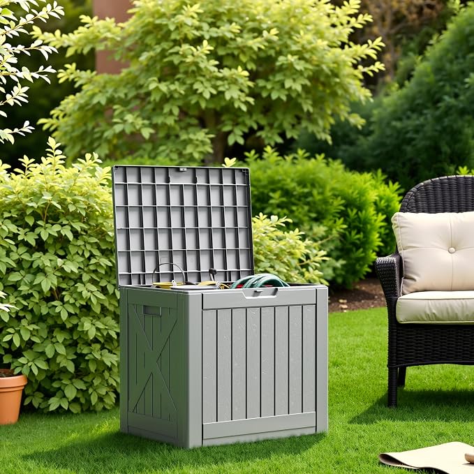 Flamaker Resin Deck Box 40 Gallon Waterproof Outdoor Indoor Storage Box - Image 3