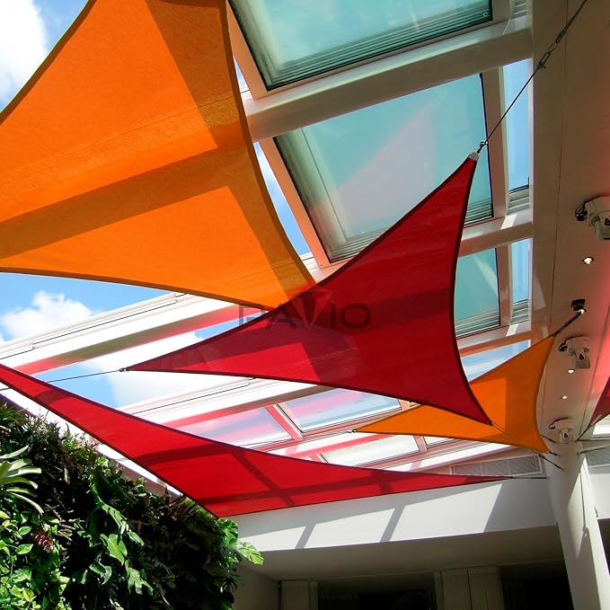 Patio Paradise 22' x 22' x 22' Sun Shade Sail Triangle Canopy Shade Cloth - Image 6