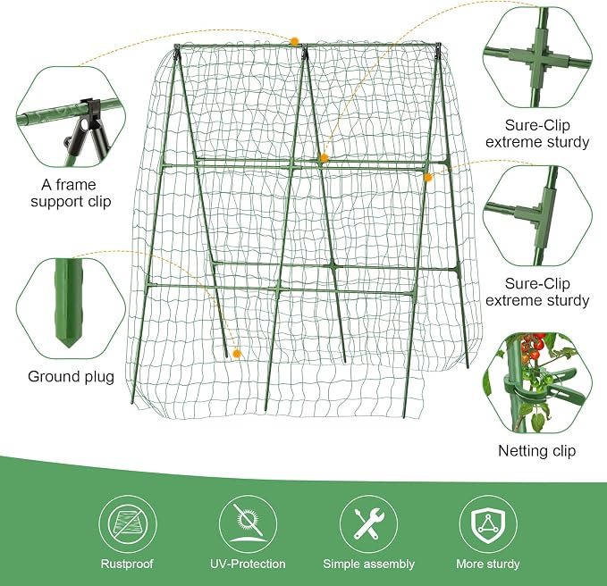 2PCS Cucumber Trellis for Climbing Plants Outdoor, Garden Trellis for Raised - Image 4