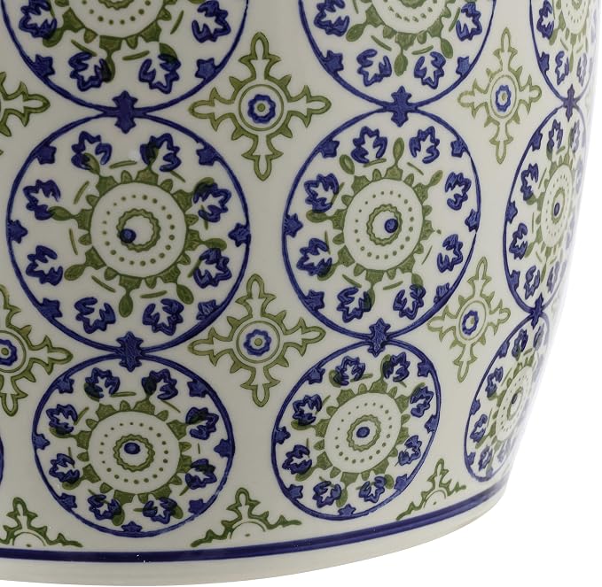JONATHAN Y TBL1025A Lula 17.25" Suzani Ceramic Indoor/Outdoor Garden Stool - Image 8