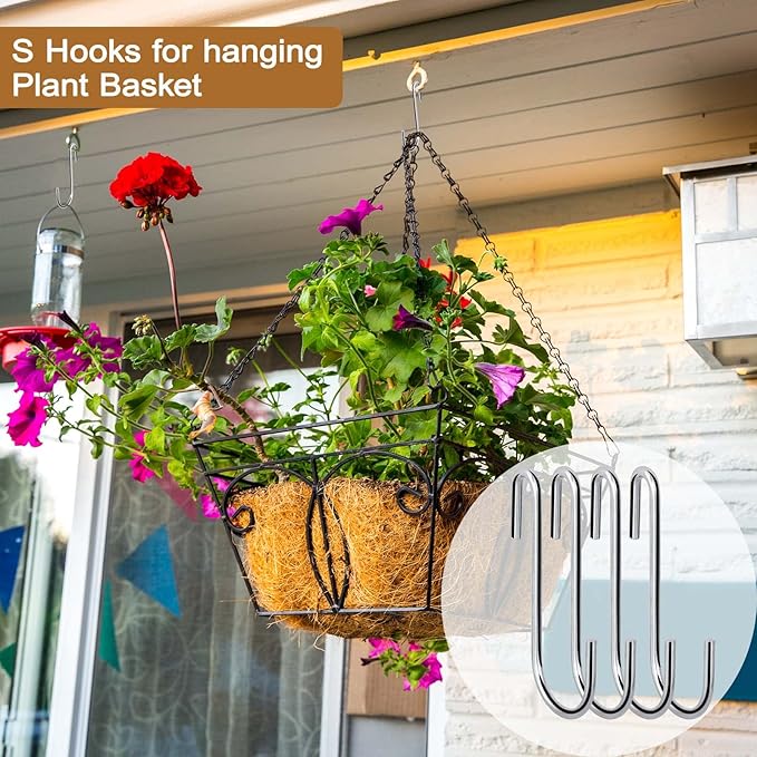 30 Pack Heavy Duty S Hooks Pan Pot Holder Rack Hooks Hanging Hangers S Shaped - Image 7