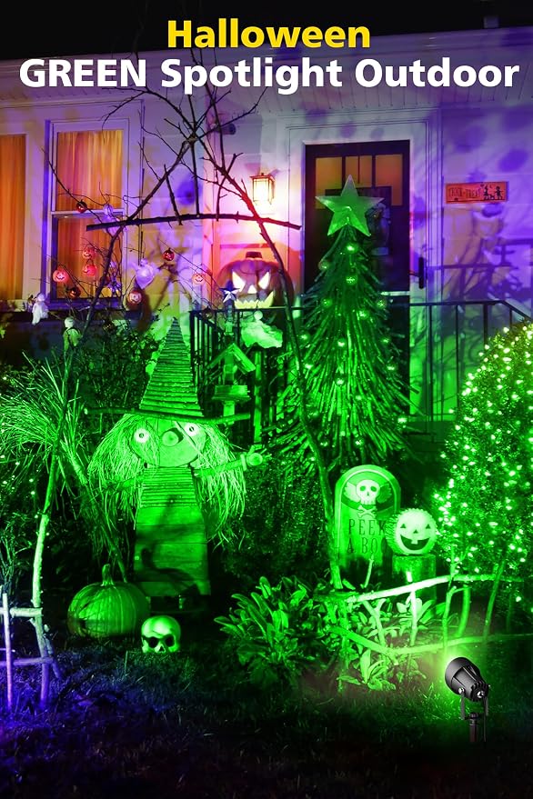T-SUN Green Spotlight Outdoor, Waterproof LED Landscape Lighting - Image 2