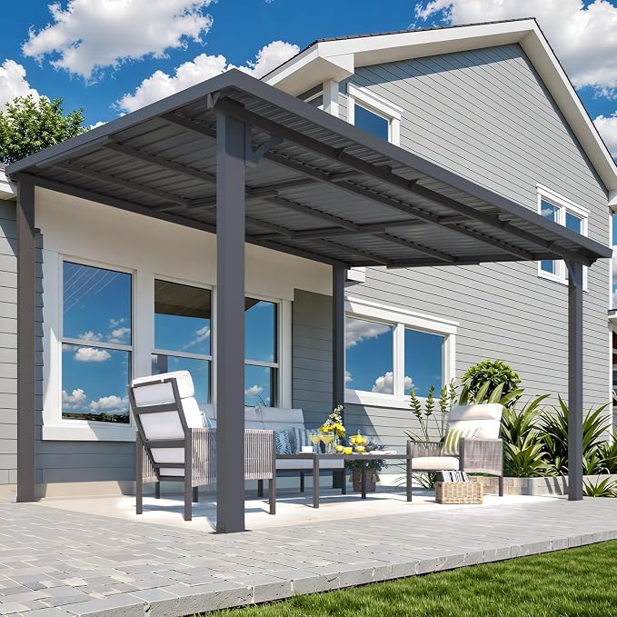 AECOJOY 12' x 10' Outdoor Hardtop Pergola Gazebo by AECOJOY
