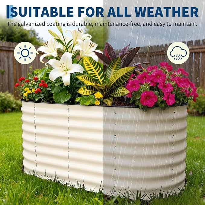 Garvee Galvanized Raised Garden Bed Outdoor, Rust-Resistant Raised Garden Beds - Image 8