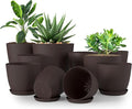Utopia Home - Plant Pots Indoor - 7/6.6/6/5.3/4.8 Inches Home Decor Flower Pots by UTOPIAHOME