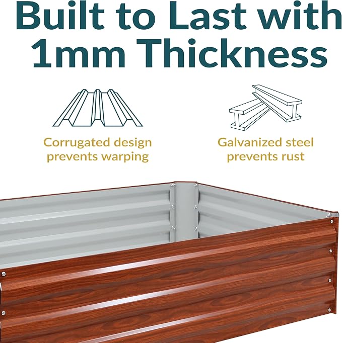 Sunnydaze 11.75" H Raised Metal Garden Bed - Image 2