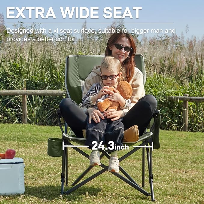 EVER ADVANCED Oversized Folding Camping Chair, - Image 5