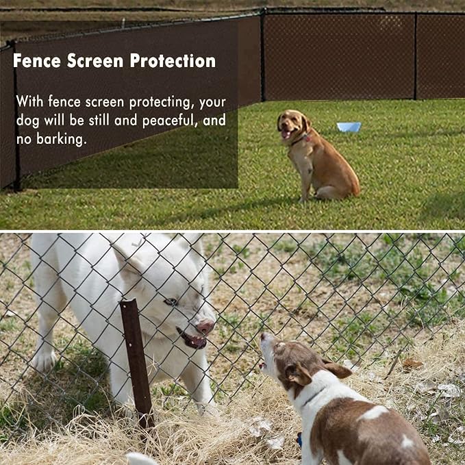 UPGRADE Privacy Fence Screen 6'x7' Brown Outdoor 90% Visibility Blockage 170 - Image 6