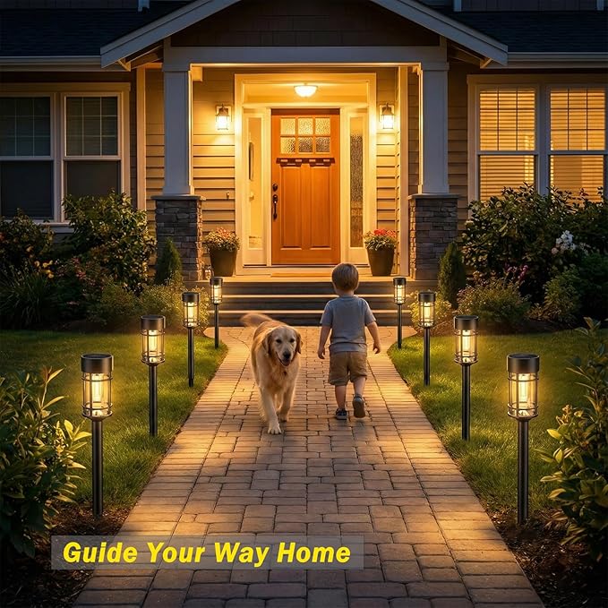 Solar Lights Outdoor Waterproof, 8 Pack 21" Solar Pathway Lights - Image 5