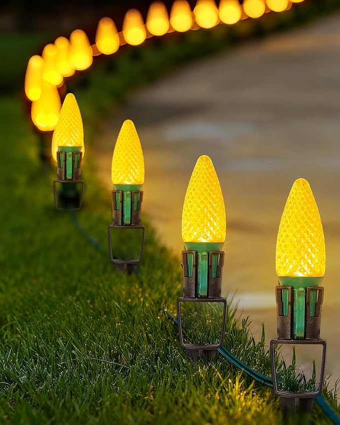 100-Pack Plastic Light Stakes, 7.5 Inch Christmas Yard Stakes - Image 2
