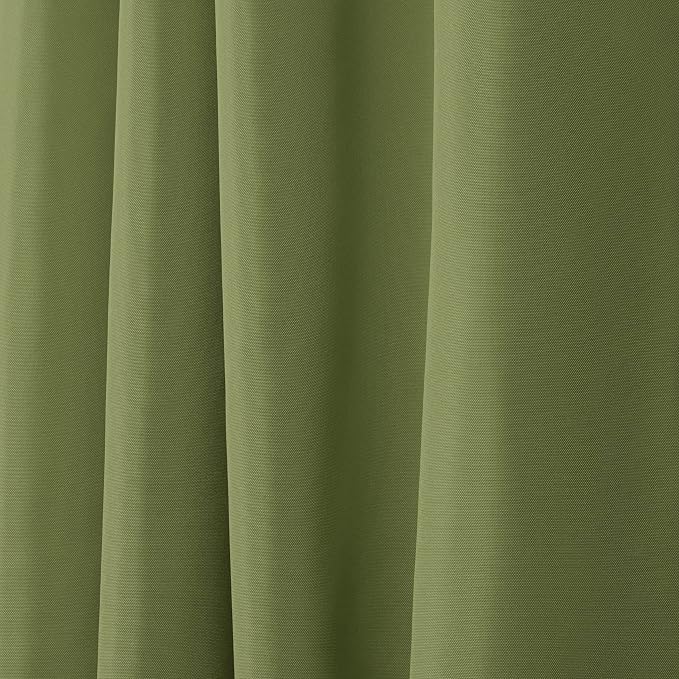 NICOLE MILLER NEW YORK Canvas Indoor/Outdoor Grommet Top Curtain Panel Pair - Image 2