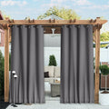 NICETOWN 2 Panels Blackout Weighted Outdoor Curtains by NICETOWN