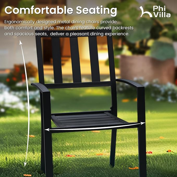PHI VILLA 5 Pieces Outdoor Dining Set - Image 5