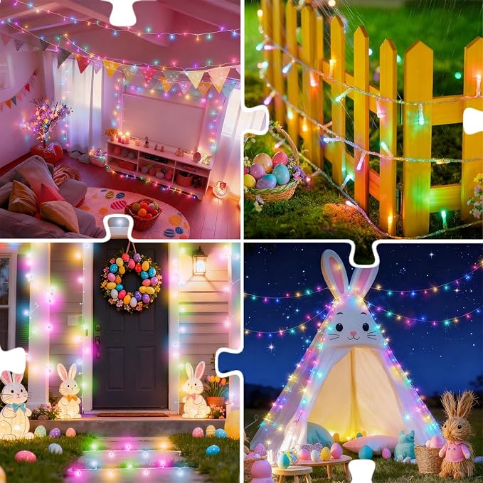 LJLNION 300 LED Easter String Lights, Extra Long 98.5FT Fairy Lights Outdoor - Image 2