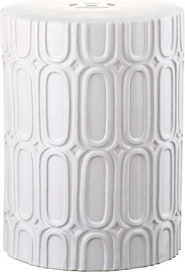 Safavieh Castle Gardens Collection Melody Antique White Glazed Ceramic Garden by SAFAVIEH