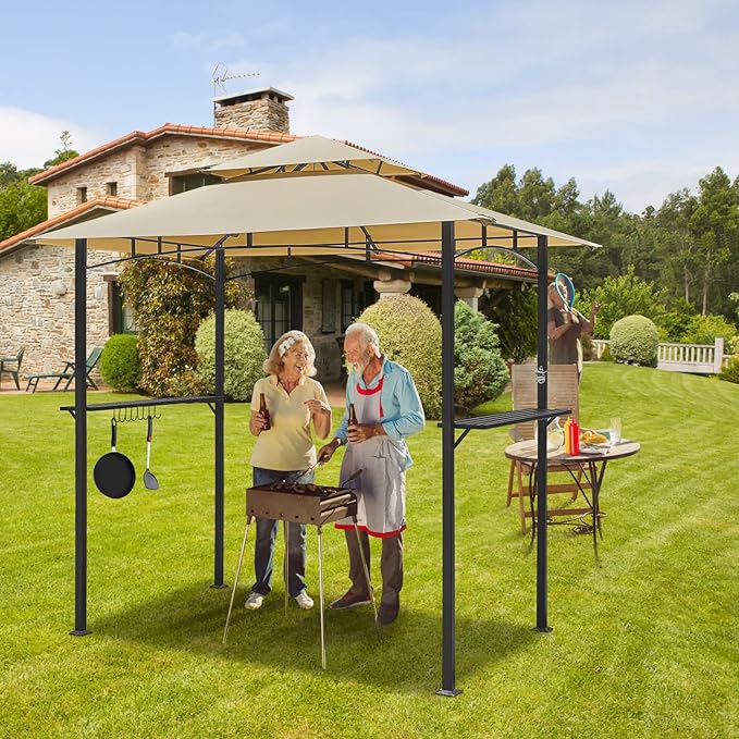 AECOJOY 8' x 5' Outdoor Grill Gazebo Canopy, BBQ Canopy - Image 5