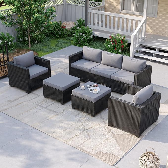 Aoxun Patio Furniture Set, 5 Piece Outdoor Sectional Sofa by Aoxun