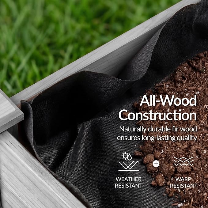 Best Choice Products 48x24x30in Raised Garden Bed, Elevated Wood Planter Box - Image 6
