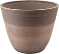 PSW Pot Collection FM40TP 16-inch Plastic/Stone/Wood Composite Large Ribbed by PSW