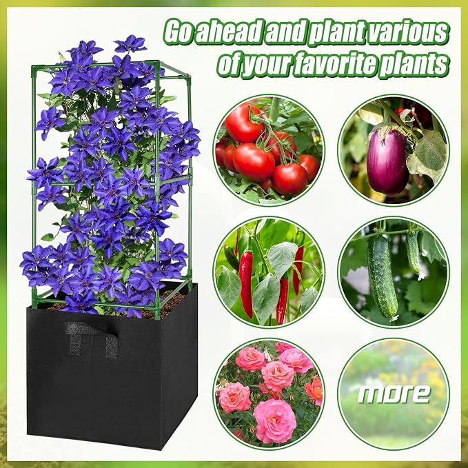 ANPHSIN Tomato Cages with 17 Gallon Grow Bags - Image 7