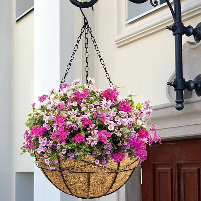2 Pack 18 Inch Extra Large Deep Hanging Baskets - Image 5