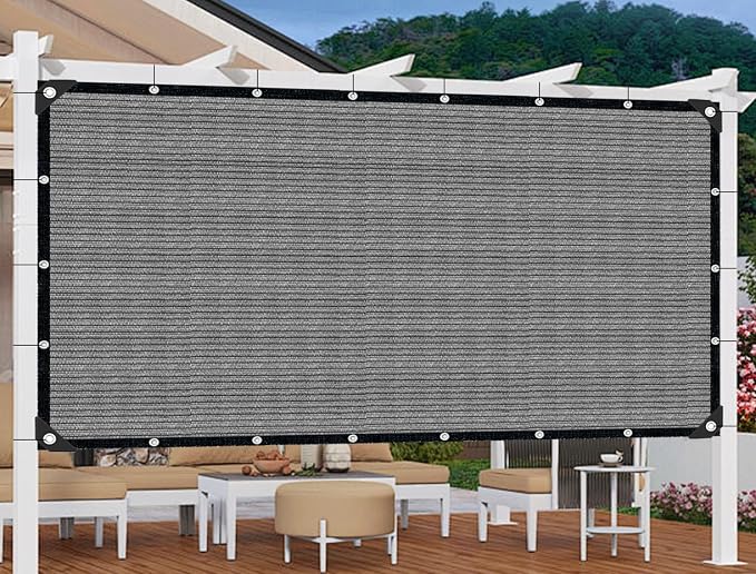 10x12 FT Sun Shade Cloth with Grommets, Pergola Shade Cover Canopy, 90% - Image 3