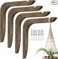 USION Wooden Plant Hangers Indoor Wall Mount, 8.6-Inch Hanging Plant Hooks by usion