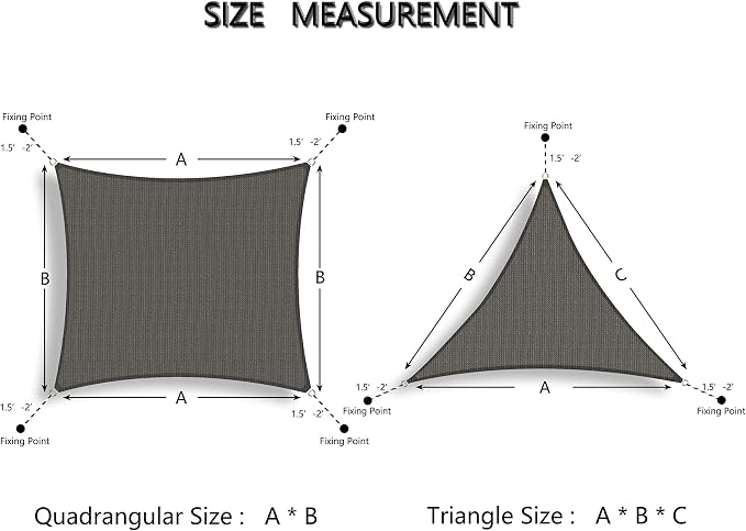 Tronssien Rectangle 10'x13' Sun Shade Sail, 95% UV Blockage Canopy Awning - Image 7