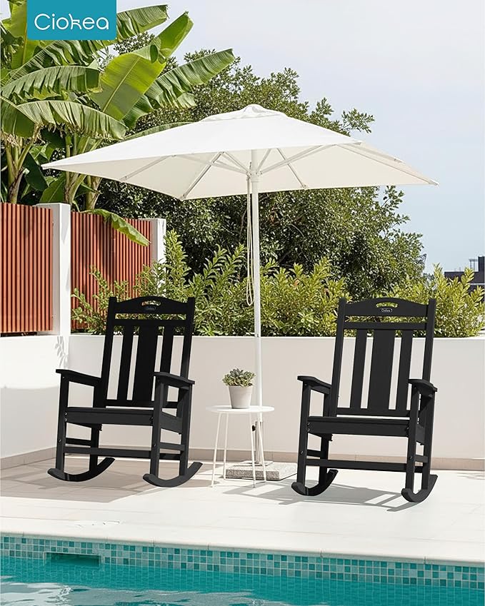 Ciokea Oversized Outdoor Rocking Chairs Set of 4, 380lbs Heavy-Duty Large Patio - Image 2