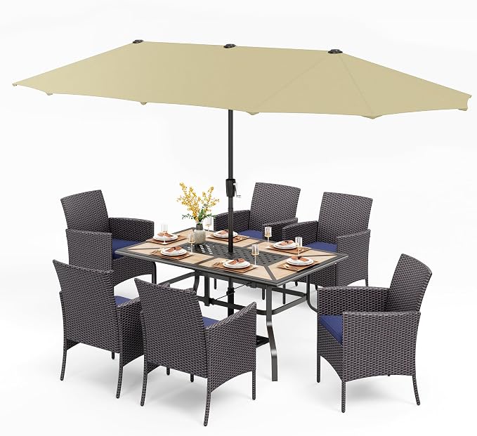 PHI VILLA 7 Piece Outdoor Dining Set - Image 9