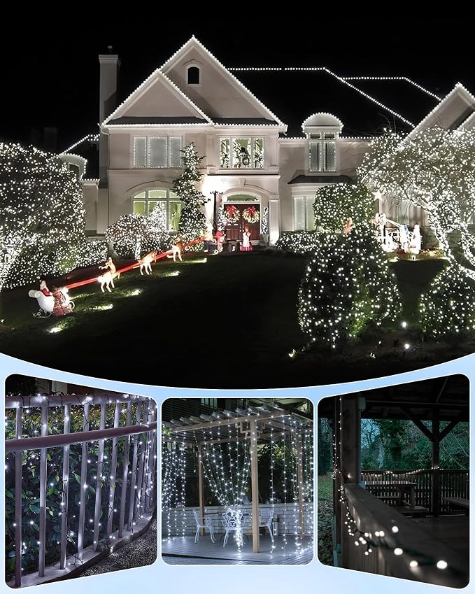 Brightown Solar Outdoor String Lights - 50 FT 120 LED Solar String Lights - Image 7