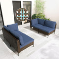 Grand patio 4-Piece Wicker Patio Furniture Set, Retro Outdoor Sectional Sofa by GrandPatio