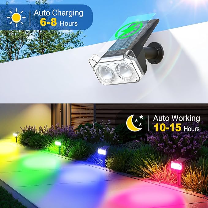 LETMY Solar Spot Lights Outdoor Waterproof - Image 4