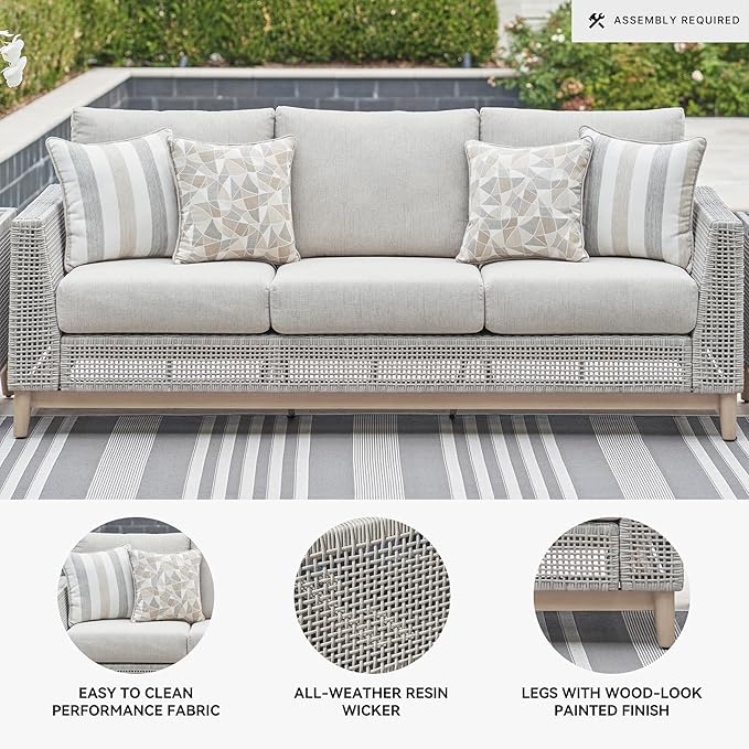 Signature Design by Ashley Seton Creek Cottage Nuvella Weather Resistant Fabric - Image 4