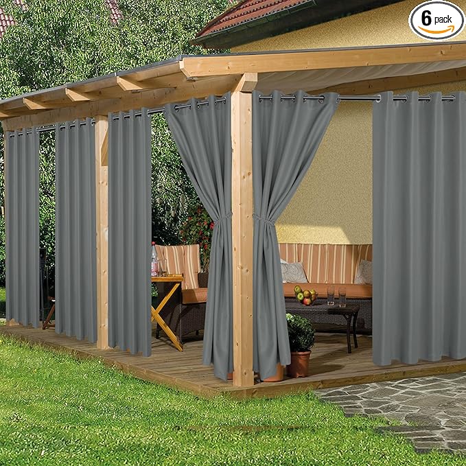HolidayIdeas Waterproof Outdoor Curtains by HolidayIdeas