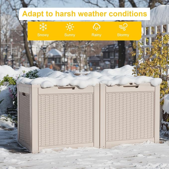 37 Gallon Outdoor Deck Box, Lockable Waterproof Outdoor Storage Boxes - Image 6