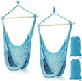 Barydat 2 Pcs Hanging Hammock Chair Boho Swing Chair Indoor Outdoor Cotton Rope by home