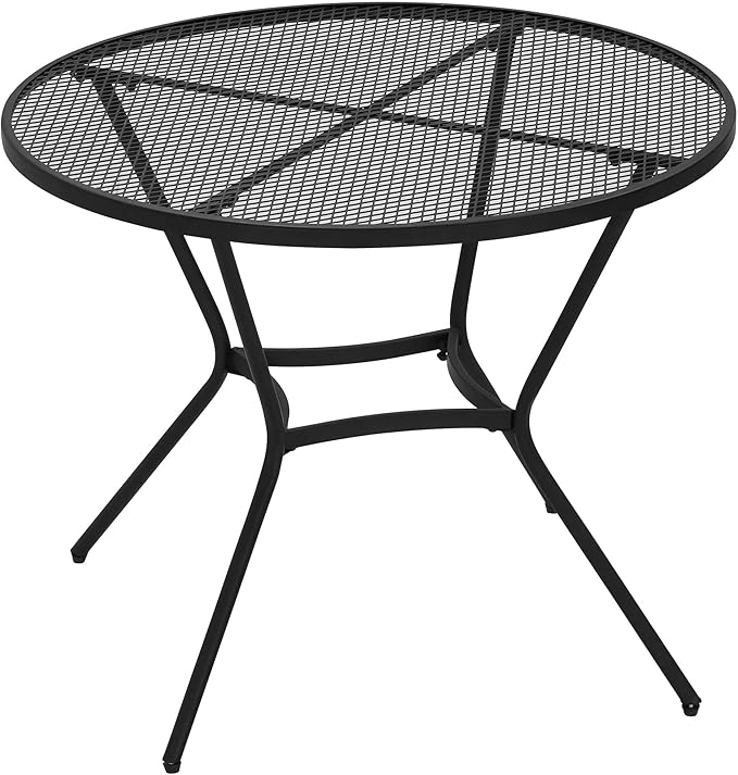 Outsunny 35" Round Outdoor Patio Bistro Dining Table, French Cafe Style by Outsunny