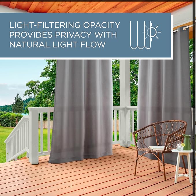 TOWN & COUNTRY BASICS Cabana Solid Heavyweight Indoor Outdoor Curtains - Image 8